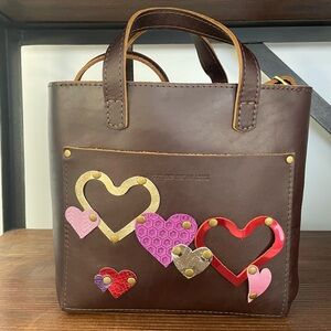 Portland Leather Goods Modified C-Grade Grizzly Mini Zip Crossbody Purse Bag